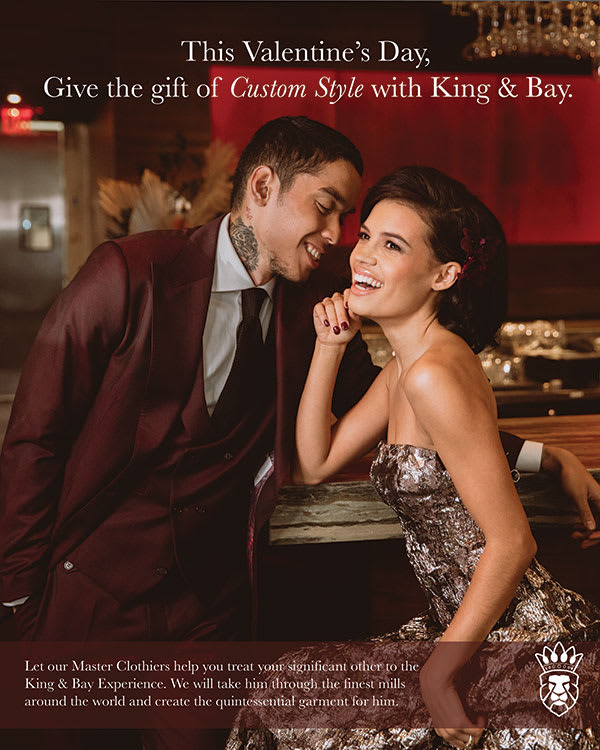 Celebrate Valentines Day with Custom Mens Clothing from King & Bay