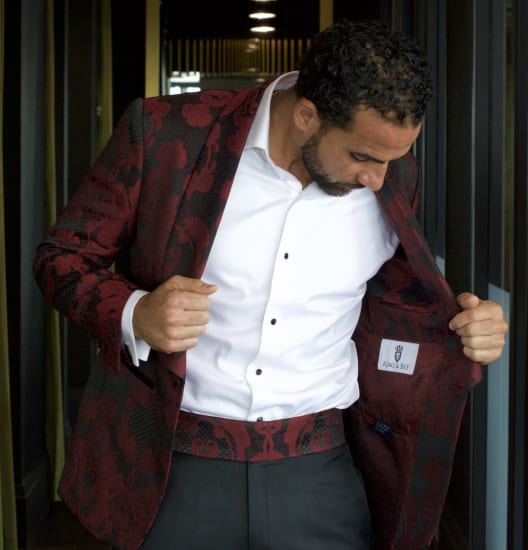 Dwayne DeRosario Silk Jacquard Smoking Jacket